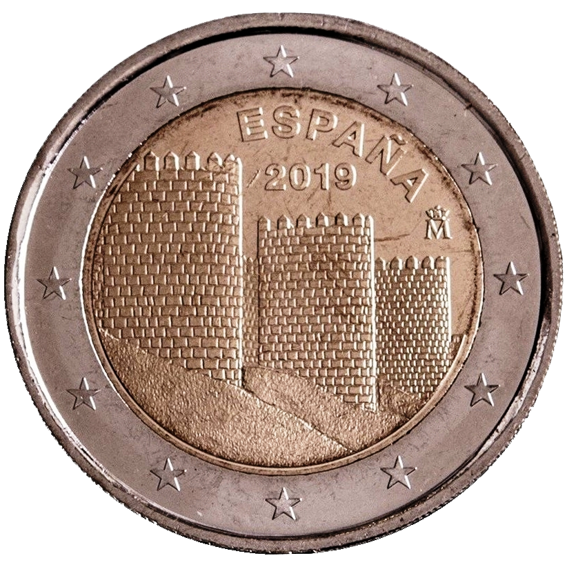2 euros conmemorativa Patrimonio Mundial, Muralla de Ávila